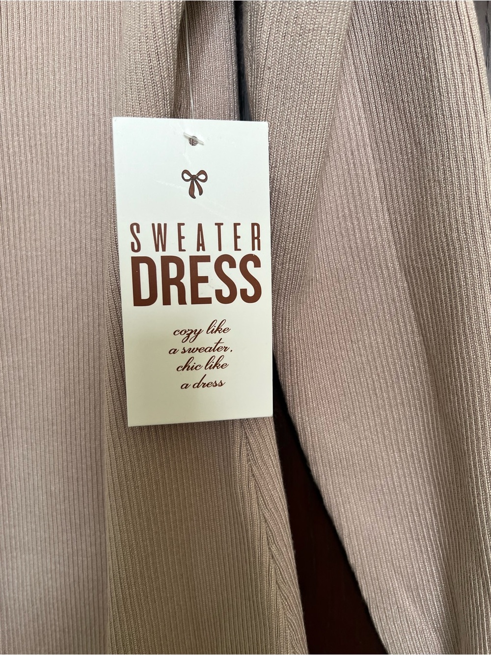 J for Justify Blush Pink Ribbed Zip-Front Long Sleeve Dress - Picture 4 of 6